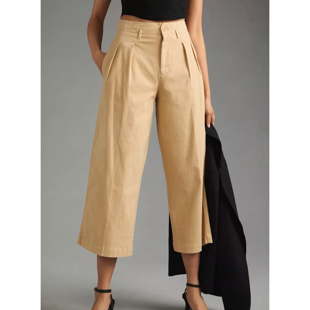 EUC Anthropologie Maeve Remi Wide-Leg Crop Chino Pants